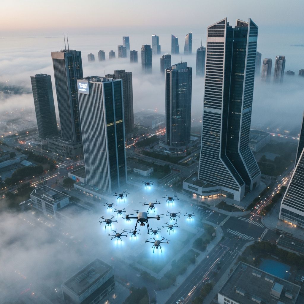 Aerial Swarm Dispersion